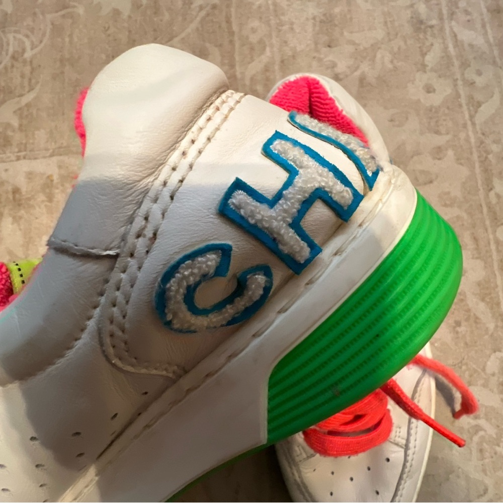 Chanel neon sneakers! Sz 38.5 - Picture 5 of 15